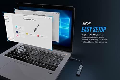 Creative Sound Blaster SPELA! 4 - Ljudkort - 24-bitars - 192 kHz - 110 dB S/N - Stereo - USB-C