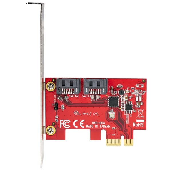 StarTech.com PCIe SATA Controller Card - 2 Port SATA 3 Expansion Card / Controller - 6Gbps - Full/Half Profile Aperture - PCI Express hårddiskar / SSD