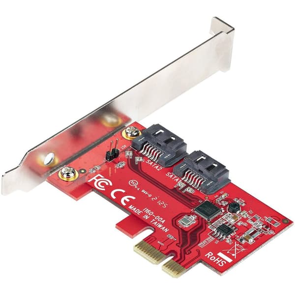 StarTech.com PCIe SATA Controller Card - 2 Port SATA 3 Expansion Card / Controller - 6Gbps - Full/Half Profile Aperture - PCI Express hårddiskar / SSD
