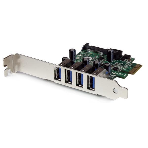 StarTech.com 4-portars PCI Express USB3.0 SuperSpeed gränssnittskort med UASP - Intern SATA - USB-adapter - PCIe - USB3.0 x 4 - för P/N: USB3S2ESATA3