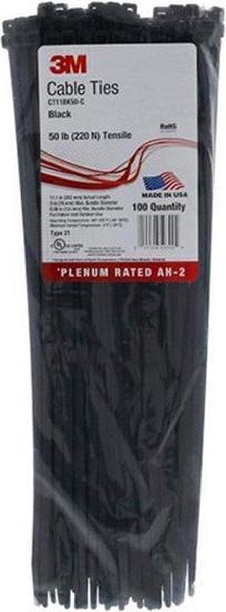 Nylon kabelbindere 3M 100 uds Sort