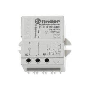 Finder impulsafbryder med lysdæmper, serie 15.51.8.230 15.51.8.230.0400 230 V/AC 1 NO kontakt/dæmper 230 V/AC min. 15 W/ (15.51.8.230.0400)