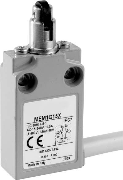 Panasonic endestopkontakt 24 V 5 A rullestempel tværgående MEM1G14ZD IP67 1 stk (MEM1G14ZD)