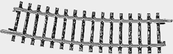 H0 Märklin K Spor (uden ballastbed) 2233 Buede skinner Radius R2 15° Sort