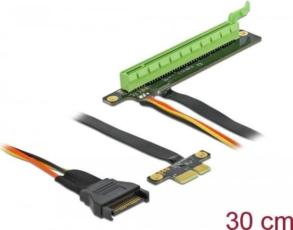 DeLOCK PCI Express x1 till x16 med flexibel kabel - Riser Card (85762)