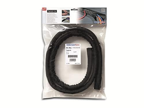 HellermannTyton 170-01015 Twist-In 25 Flätad ärm svart polyester 19 till 25 mm 2m