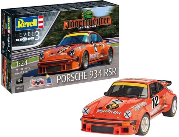 1:24 Revell 05669 Jaegermeister Motor Sport 50th Ann. Porsche - Presentset Plastkit