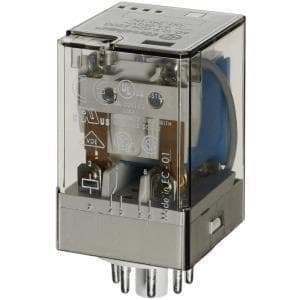 Finder stik relæ 12 V/DC 10 A 2 skiftekontakter 60.12.9.012.0040 1 stk (60.12.9.012.0040)