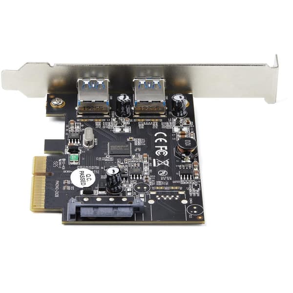 StarTech 2-porttinen USB PCIe -sovitin - 10 Gbit/s porttia kohti - USB 3.1/3.2 Gen 2 Type-A PCI Express 3.0 x2 isäntäohjaimen laajennuskortti - Lisäso