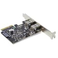 Pikkukuva 2 / 4: StarTech 2-porttinen USB PCIe -sovitin - 10 Gbit/s porttia kohti - USB 3.1/3.2 Gen 2 Type-A PCI Express 3.0 x2 isäntäohjaimen laajennuskortti - Lisäso