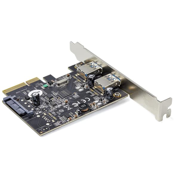 StarTech 2-porttinen USB PCIe -sovitin - 10 Gbit/s porttia kohti - USB 3.1/3.2 Gen 2 Type-A PCI Express 3.0 x2 isäntäohjaimen laajennuskortti - Lisäso