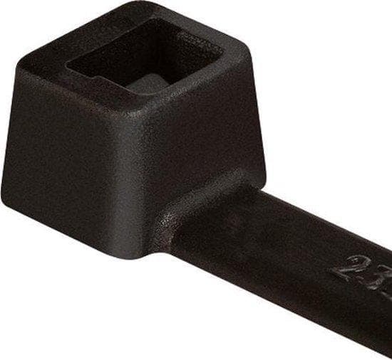 HellermannTyton nippusiteet sisällä hammastettu T-sarja (P x L) 365 mm x 7,6 mm T150R-W-BK-C1 väri: musta 100 kpl. HellermannTyton (111-14860)