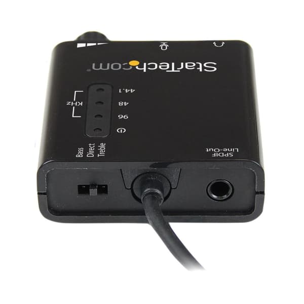 StarTech.com USB-lydadapter - Eksternt USB-lydkort med SPDIF digital lyd med 2x 3,5 mm stik - USB til lydkonverter - Sort