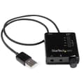 Miniatyrbillede 1 af 5: StarTech.com USB-lydadapter - Eksternt USB-lydkort med SPDIF digital lyd med 2x 3,5 mm stik - USB til lydkonverter - Sort
