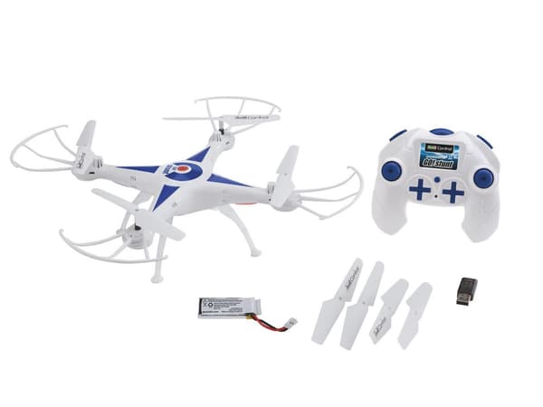 RevellControl GO! STUNT Drone (quadrocopter) RTF Begynder Blå, Hvid