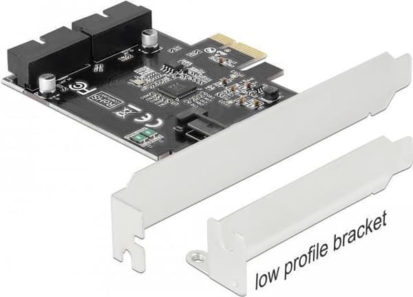 DeLOCK PCI Express Card til 2 x intern USB3.0 Pin Header - USB adapter - PCIe 2.0 - USB3.0 (intern) x 2 (90387)