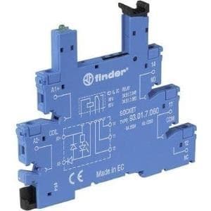 Finder reläbas med hållarfäste, med LED, med EMC-dämpningskrets 1 st 93.01.3.240 Serie 34 (93.01.3.240)