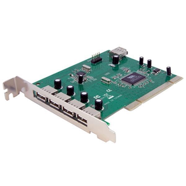 StarTech.com 7 Port USB2.0 PCI Interface Card - USB Adapter - PCI - USB, USB2.0 - 7 porte (PCIUSB7) Grøn