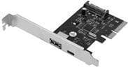 DIGITUS DS-30225 - USB-adapter - PCIe 3.0 lavprofil - USB-C 3.1 x 1 + USB 3.1 Gen 2 x 1 Grøn