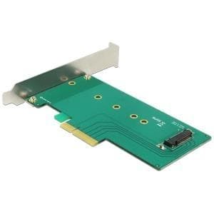 DeLOCK PCI Express x4 Card > 1 x intern NVMe M.2 - Lagringskontroller - M.2 Card Low Profile - 39GBps - PCIe 3.0 x4 (89472) Svart, Grön, Silver
