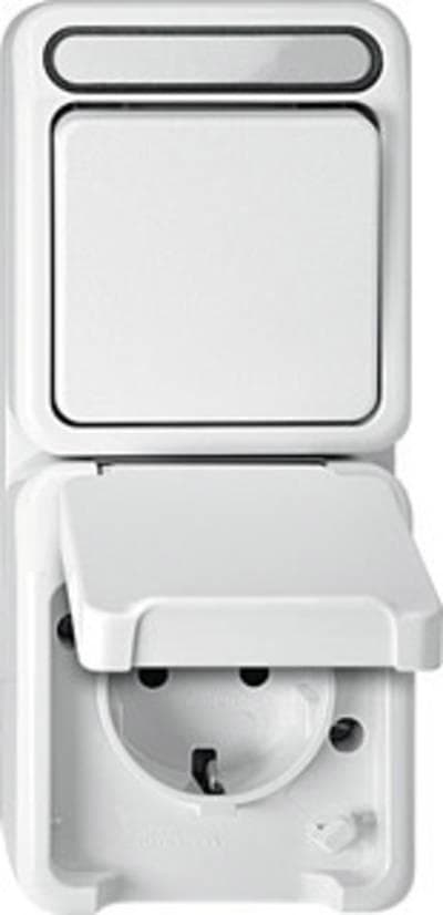 MERTEN MEG3494-8019 stationcar. SCHUKO fatning AQUASTAR
