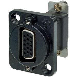 Neutrik D-SUB adapter D-SUB fatning 15-polet. - D-SUB fatning 15-polet. NADB15FF-B 1 stk. (NADB15FF-B)