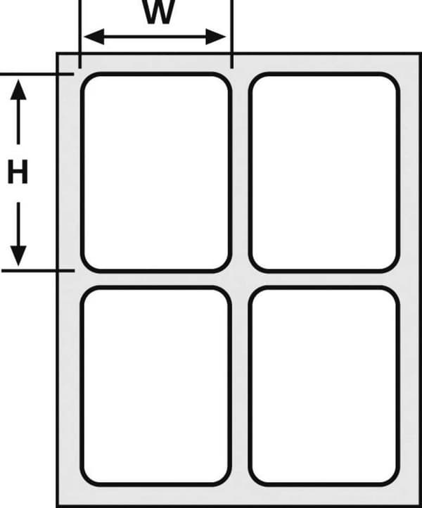 HellermannTyton 526-01714 HFX12-35P-SP-YEWH Kabellabel Helafix 35 x 12 mm Farve på etiketten: Gul Antal etiketter:
