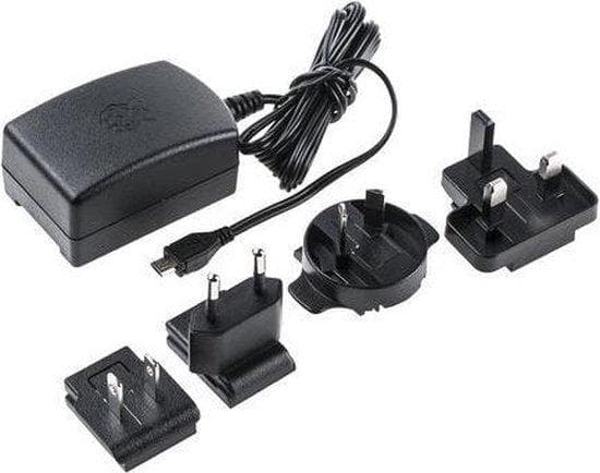 Raspberry Pi Raspberry strømforsyning sort Model B T5989DV (909-8135) Sort