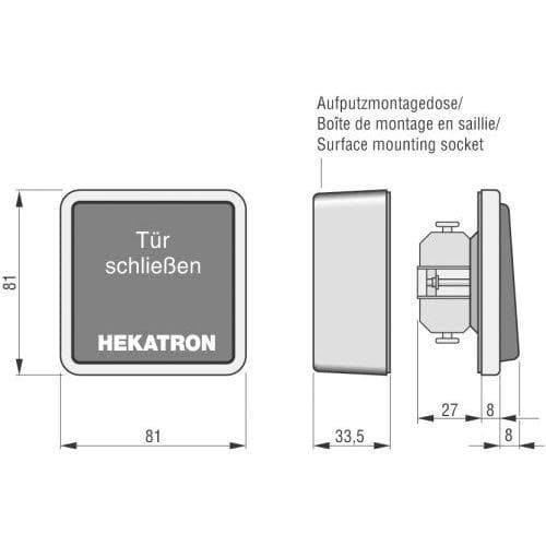 Hekatron Sales HAT 02 Manuel udløserknap