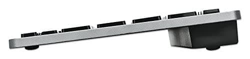 MANHATTAN Ultra Slim Dual-Mode langaton näppäimistö Saksalainen QWERTZ-asettelu, Bluetooth® 3.0 ja 2.4 GHz langaton, tietokoneille, älypuhelimille ja