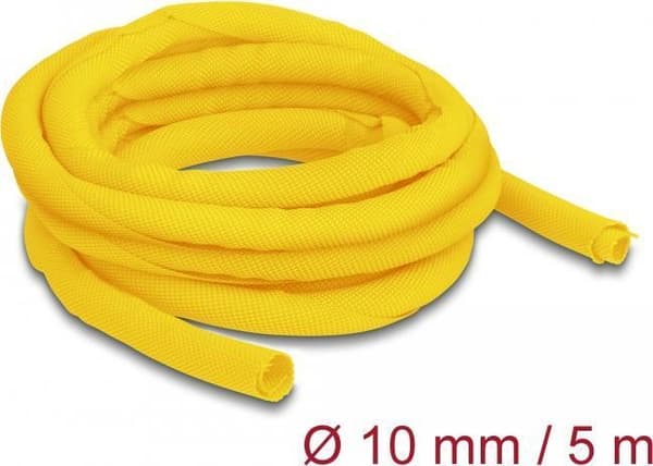 Delock - flettet slange - 5,0m - gul (20872)