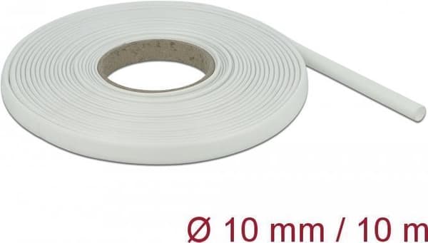 DeLOCK Fiberglass Sleeving - fleksibel kabellinje - 10,0m - hvid (18936)