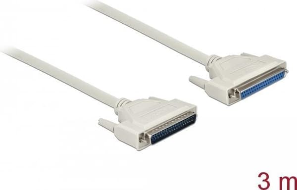 Delock - Seriel forlængerkabel - DB-37 (M) skrues til DB-37 (W) skrues - 3,0 m - fingerskruer - beige (86884)