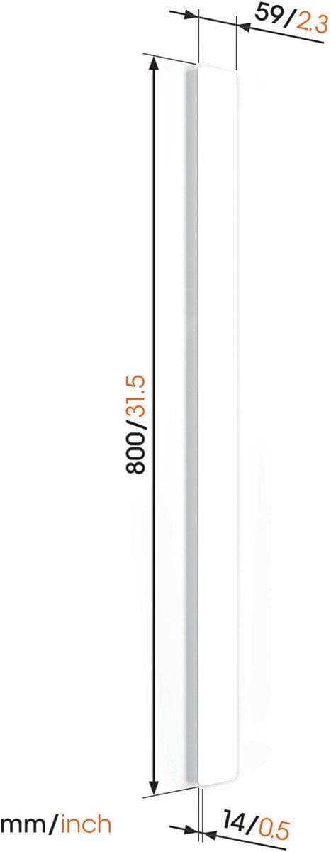 Vogels 686001 Kabelbakke (BxHxD) 59 x 800 x 14 mm Hvid 1 stk.