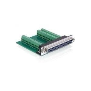 Delock Adapter D-Sub 37-benet stik > klemrække (65319) Sort, Grøn