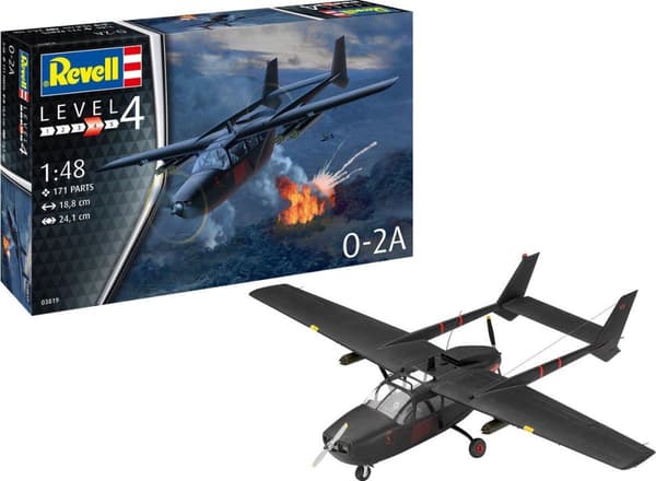 1:48 Revell 03819 O-2A Skymaster Plane Muovisarja