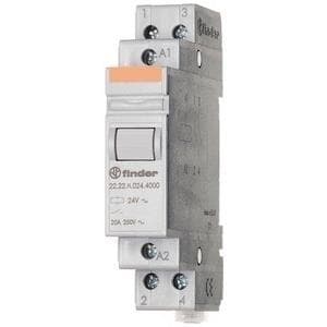 FINDER inst. rele 230VAC 22.22.8.230.4000 sarja 22 35mm kiskolle 2NO 20A 22.22.8.230.4000 (222282304000)
