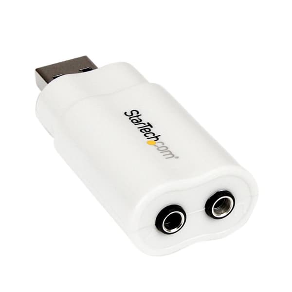 StarTech.com USB-ljudadapter - Externt USB-ljudkort - Vit - Ljudkort - Stereo - USB2.0 (ICUSBAUDIO)