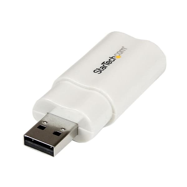 StarTech.com USB-ljudadapter - Externt USB-ljudkort - Vit - Ljudkort - Stereo - USB2.0 (ICUSBAUDIO)