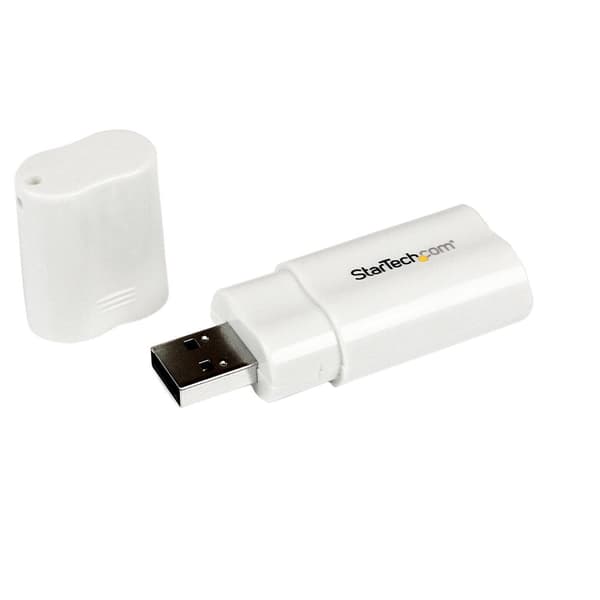StarTech.com USB-ljudadapter - Externt USB-ljudkort - Vit - Ljudkort - Stereo - USB2.0 (ICUSBAUDIO)