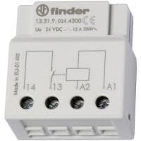 Finder-rele uppoasennetulle kotelolle tai kytkinrasialle 13.31.9.024.4300 24 V/DC 1 Ei kosketin 12 A 250 V/AC (13.31.9.024.4300)