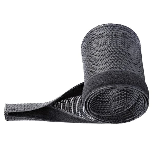 StarTech.com 3 m kabelhylsa med krok- och öglefäste - Kapad till storlek - Kraftig kabelkåpa - 3 cm diameter - Nätrör - Kabelhantering / Kabelorganisa