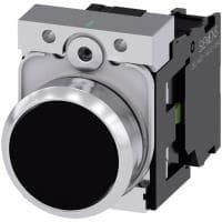Siemens tryckknapp framring metall, högglans, ställdon platt svart SIRIUS ACT 3SU1150-0AB10-1BA0 1 st (3SU1150-0AB10-1BA0)
