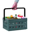 Miniatyrbillede 4 af 6: Soltøj - Firkantet foldekasse med håndtag 24L antracit - 44 x 31,5 x 21 cm