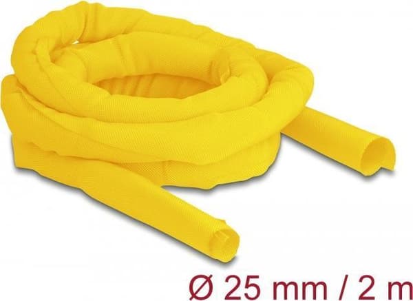 Delock - flettet slange - 2,0m - gul (20871)