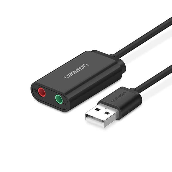 UGREEN Externt USB-ljudkort för hörlurar och mikrofon