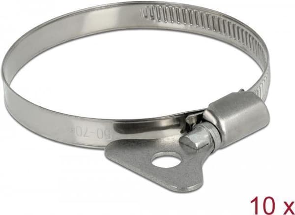 Delock - Slangeklemme - egnet til 50 - 70 mm slange (pakke med 10) (19583)