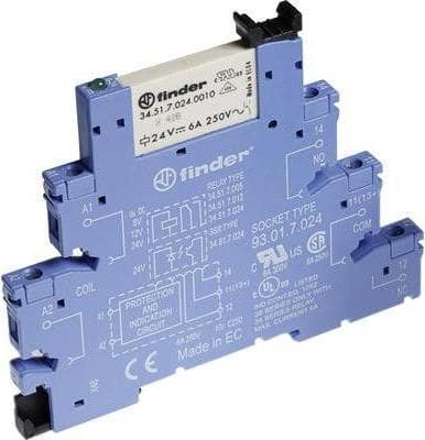 Finder-kytkinmoduuli, sarja 38 (6,2 mm leveä) 38.51.7.012.5050 1 vaihtokosketin 6 A 1 kpl (38.51.7.012.5050)