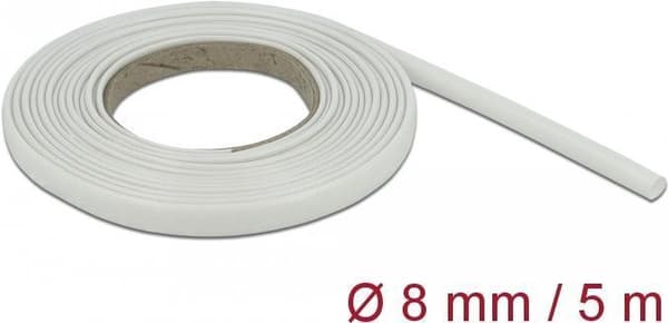 DeLOCK - fleksibel kabellinje - 5,0m - hvid (18932)