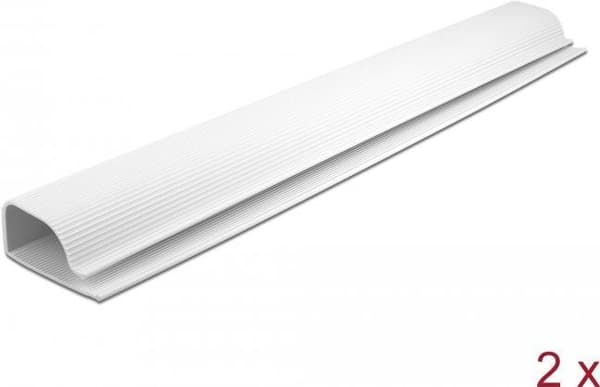 Delock kabelkanal til under skrivebordsmontering 63 x 28 mm - længde 400 mm 2 stk hvid (20885)